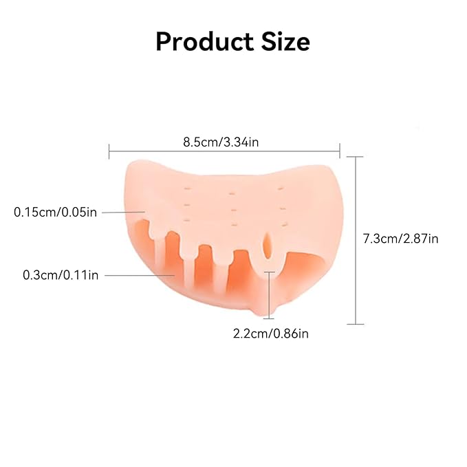 4 Pairs Silicone Toe Separators, 2026 New Bunion Corrector for Women, Ball of Foot Cushions, Toe Separators Breathable and Soft, Corrector, for Foot Alignment & Pain Relief, 4PCS*Mix