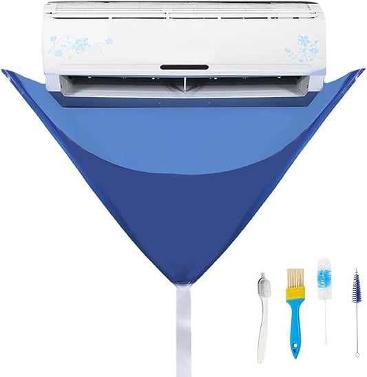 Ac Cleaning Kit, Air Conditioner Cleaning Kit, Ac Cleaning Bag, HVAC Cleaning Kit, Ac Cleaning Cover Bag, Large Size, Integrated Design for Easy Cleaning (Blue Set)