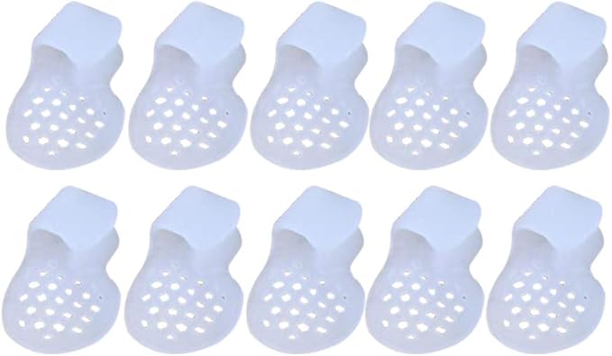 10 Pinky Toe Cushion Splints - Gel Toe Separators & Straightener, Prevent Blisters, Corn, Pain Relief