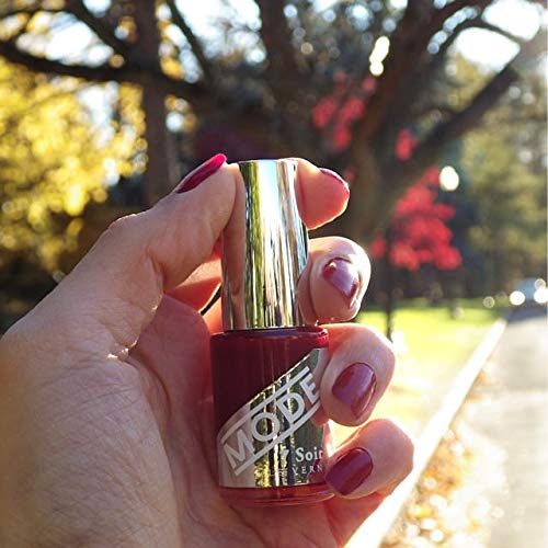 MODE Blood Red Nail Polish Long Lasting Pigment Rich Lacquer Color, High Gloss, Chip Resistant Strengthening Manicure Protection, Made in NY USA, 7 Soir Le Vernis, Diablo