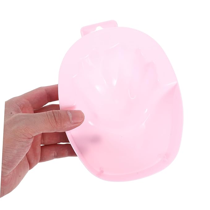 1pc Pink Single-layer Nail Soaking Bowl for Manicure Care Rectangular Nail Art Tool for Cuticle Treatment and False Removal Design for Home Salon Use