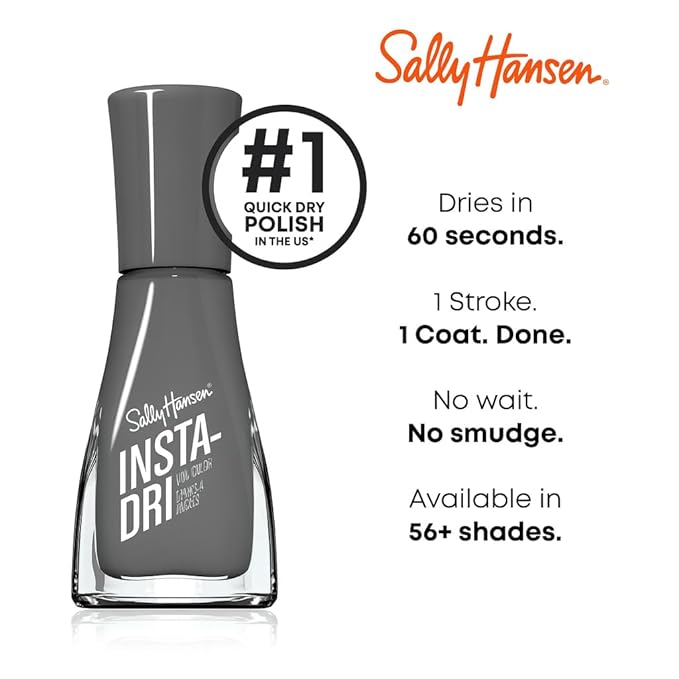 Sally Hansen Insta-Dri®, Clearly Quick, Quick Dry, Long Lasting, Streak-Free Shine, Clear Nail Polish