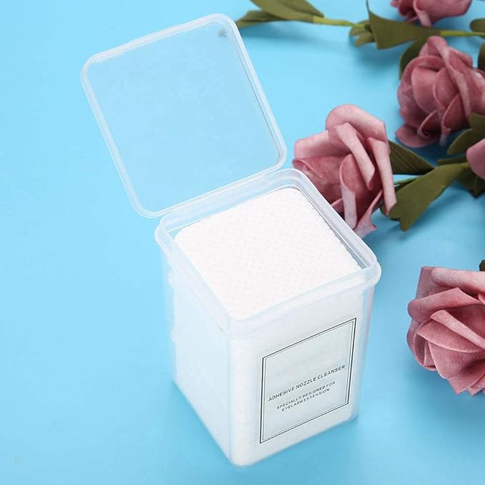 200Pcs No Lint Nail Wipes, Cotton Nail Polish Remover Pads Nail Cotton Pad Manicure Polish Gel Remover Cleaner Wipe for Nail Polish Remover, Eyelash Extensions and Nail Art