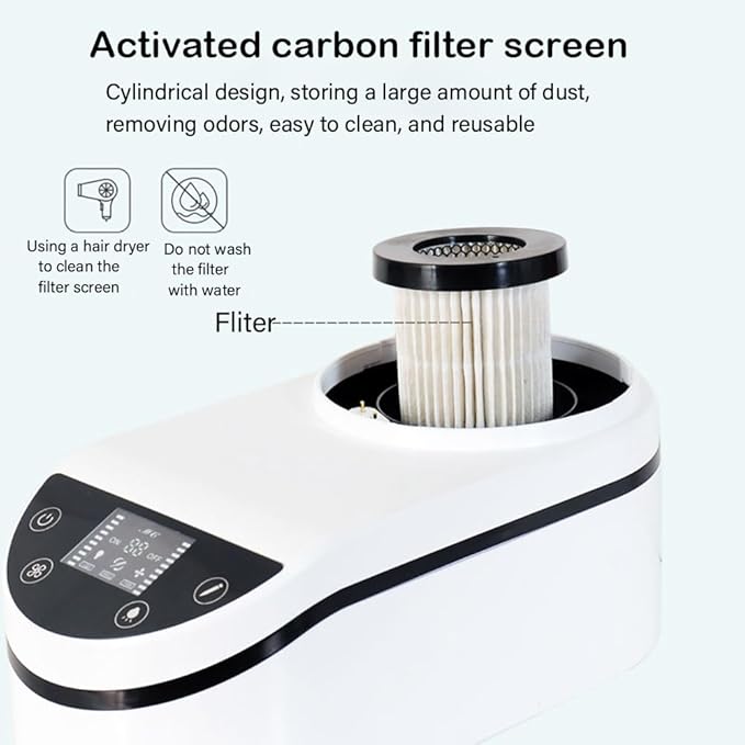 Nail Dust Collector 230W With LED Light and Drill 100-230V Multifunctional Extractor for Acrylic Gel Nails, Salon (Machine With Filter)