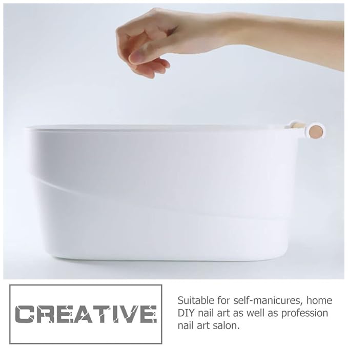 FRCOLOR Nail Soaking Bowl for Manicure Hand Soaking Bowl Nails Soak Container Plastic Hand Care Soak Bowl for Home DIY and Professional Nail Art Salon