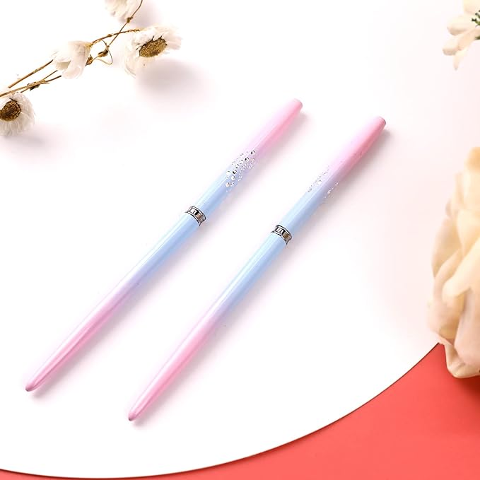 Nail Art Clean Up Brush, 2Pcs Round&Angled Nail Polish Clean Up Brush for Cleaning Fingernails, Professional Nails Design Painting Brushes