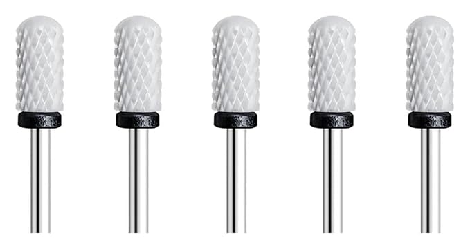 WWJN 5Pc Ceramic Nail Art Drill Bits Rotary Cutter Clean Apparatus for Manicure Nail Milling Machine Accessories Removal Nail Gel Tool