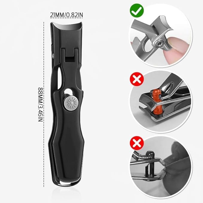 German Nail Clippers for Men, 2024 New Ultra Sharp Nail Clippers, Professional Extra Large Heavy Duty Toe Clippers for Seniors with Catcher File