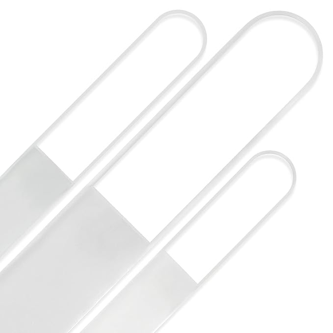 Mont Bleu Professional Set of 3 Czech Glass Nail Files - Genuine Czech Tempered Glass - Handmade Gift Set - Washable Double Sided Nail File - Etched Nail Files - Crystal Nail File for Natural Nails