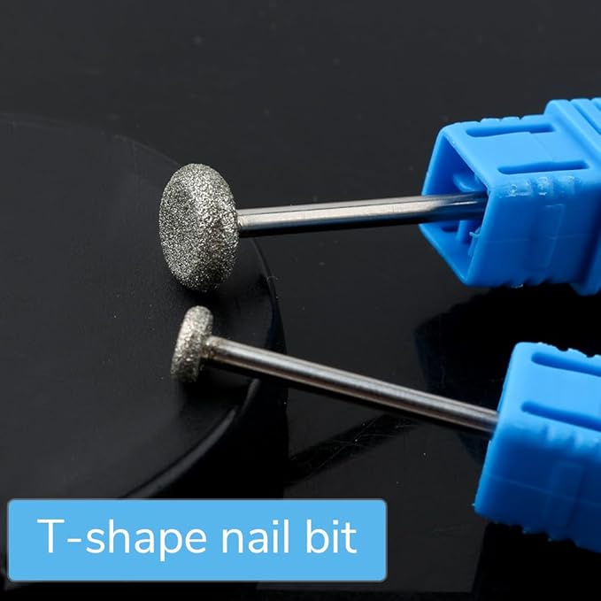 QUNZHAO 2Pcs Diamond Nail Drill Bits Carbide Cuticle Remover Bit for Under Nail Dead Skin Cleaning Cuticle Remove Nail Art Design Manicure(02 set)