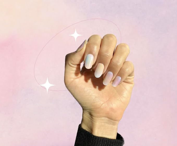 NOVA, Female Founded, Semi Cured Gel Nail Strips (Muse) - The 10 Minute Manicure. Salon-Quality, Works with Any Nail Lamp, Easy to Apply & Remove - Incl. Nail File & Wooden Stick (Muse)