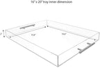 Isaac Jacobs 16x20 Clear Acrylic Serving Tray - Image 2