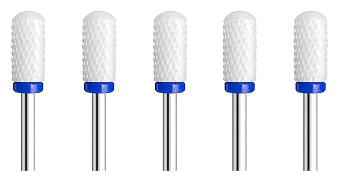 WWJN 5Pc Ceramic Nail Art Drill Bits Rotary Cutter Clean Apparatus for Manicure Nail Milling Machine Accessories Removal Nail Gel Tool