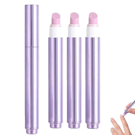3-in-1 Nail Care Pen, 2025 Upgrade Cuticle Oil Pen for Nails, Ceramic Cuticle Pusher with Oil, Refillable Cuticle Oil Pen, Nail Buffer & Strengthener for Dry, Brittle Nails (Large 3Pcs)