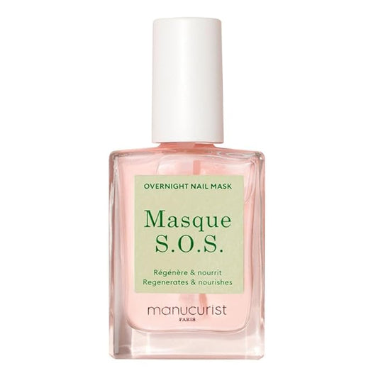 Manucurist SOS Nail Mask - Nail Care - Overnight Nail Mask - For Severely Damaged Nails - 80.5% natural plant based ingredients - 0.5 fl oz