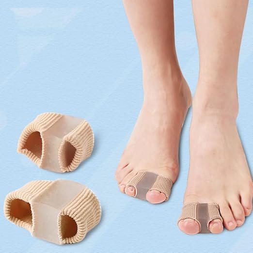 Baluue 4Pcs Ergonomic Woven Separator Comfortable Foot Care Tool for Space Cover for Hallux and Little Durable Design for Long Term Use