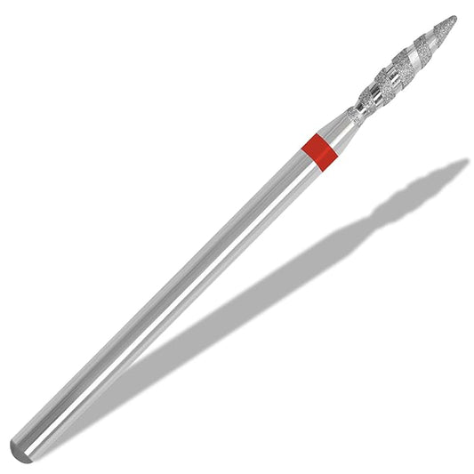 Nail Drill Bits Cuticle Nail Drill Bits Electric File Bit for Nail Drill Cylinder Shape 3/32''Shank Cuticle Clean Nail Bit for Acrylic Manicure Pedicure Cuticle Gel Polishing (Fine)