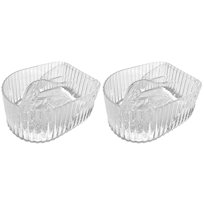 FRCOLOR 2pcs Manicure Hand Soak Bowl Cosmetology Supplies Clear Tray White Gel Manicure Bowl Nail Gel Remover Dish Nail Color Removing Salon Supplies Art Bowls