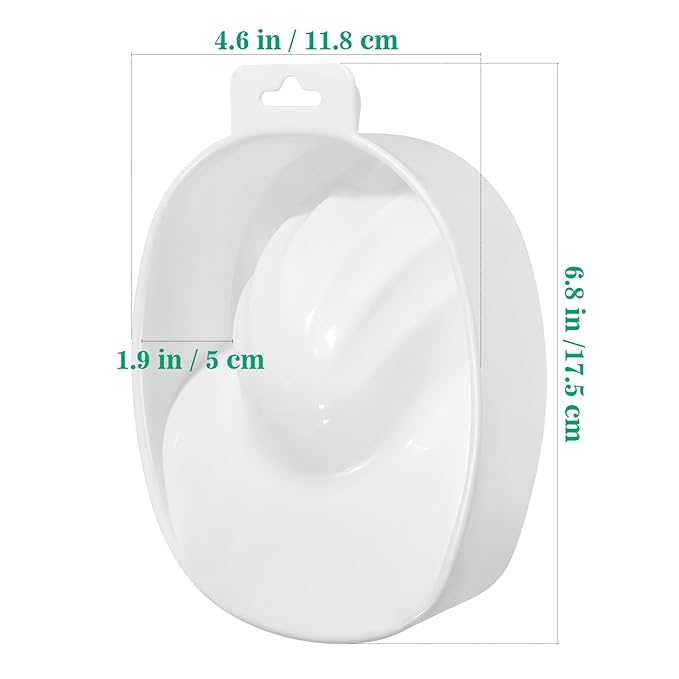 Single-Layer Nail Soaking Bowl for Manicure, Plastic Nail Removal Bowl, Hand Soaker for Cuticle Treatment, White, 6.69 X 4.80 X 1.96 Inches