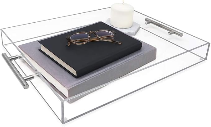 Isaac Jacobs 14x18 Clear Acrylic Serving Tray - Image 3
