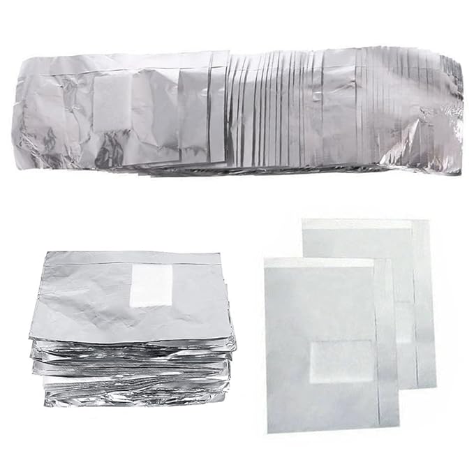 200Pcs Nail Polish Remover Gel Nail Foil Wraps Aluminium Soak Off Foils Cotton Pads Gel Nail Polish Wraps Removal Tool Finger Nail Polish Remover with Lint-Free Lager Cotton Pad