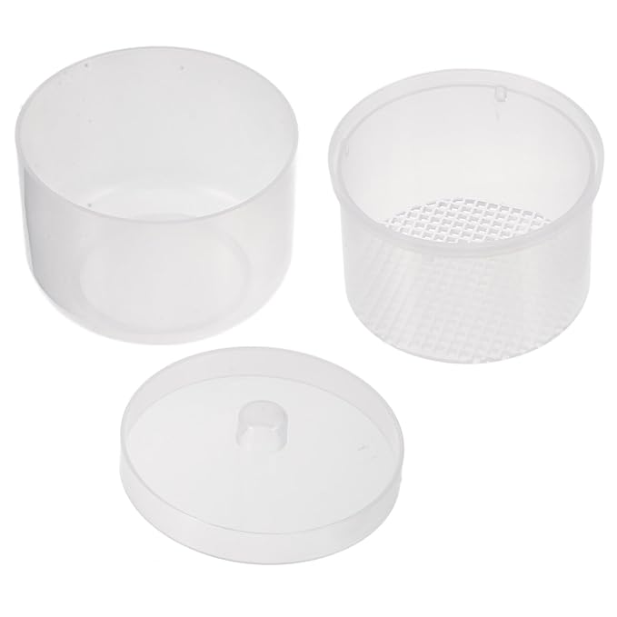 1Set Nail Tool Cleaner Box Reusable Plastic Soaking Container for Manicure and Pedicure Tools Durable Nail Art Tool Bowl with Detachable Lid for Salon and Home