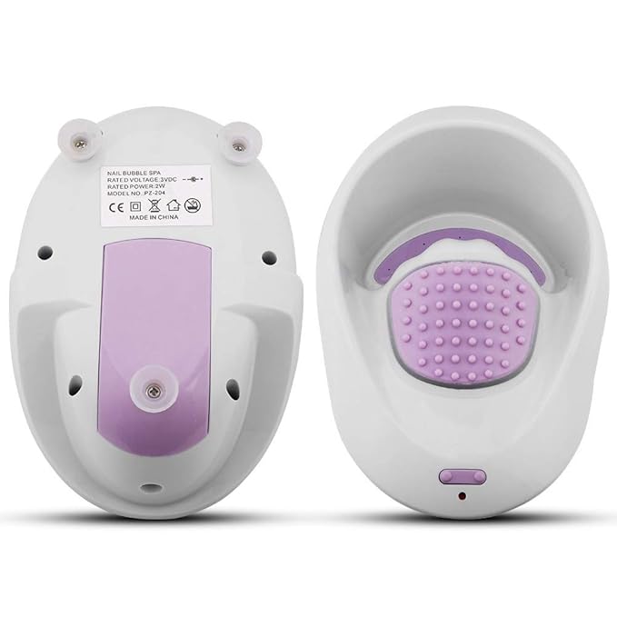 Electric Bubble Nail Soaking Bowl for Nail SPA with Air Bubble Vibrational Massage Nail Polish Remover for Soak Soothing Relaxing Manicure Machine Soften Cuticles