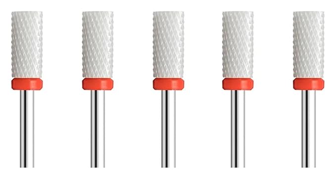 WWJN 5Pc Ceramic Nail Art Drill Bits Rotary Cutter Clean Apparatus for Manicure Nail Milling Machine Accessories Removal Nail Gel Tool