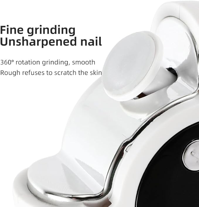 Easyclip Smart Nail Clipper,Fanyil 3 in 1 Easy Clip Electric Nail Clippers for Seniors,Designed for Extra Hard/Thick Hands Feet Nails,Polishing Clipper with Light (7-14 Day delivery)
