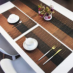 PIGCHCY Elegant Placemats with Matching Table Runner, Washable Durable Plastic - Image 7