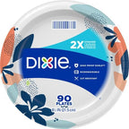 Dixie Medium Paper Plates, 8.5 Inch, 2X Stronger*, Microwave-Safe, Soak-Proof - Image 2