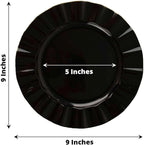 Efavormart 9" Salad Plates – Set of 10 Plastic Black Round Disposable Plates - Image 3