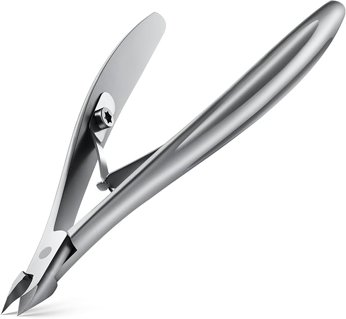Half Jaw Salon Grade Cuticle Cutters – BALUCA Ergonomic Arch Handle Cuticle Clippers, Precision Stainless Steel Nail Cuticle Trimmer with Comfortable Grip, Perfect for Manicure & Pedicure
