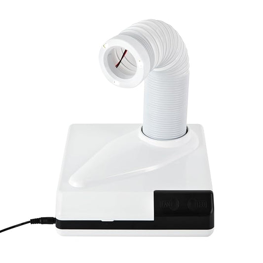 MOCHAG 60W Dental Polishing Dust Collector, Dentistry Vacuum Cleaner Dust Collector Fan Vacuum Cleaner with Fan and LED Dual Function, Polishing Suction Machine for Dental Lab,White
