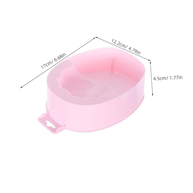 1pc Rectangular Soaking Bowl for Nail Care Pink Single-layer Manicure Tool for Easy Cuticle Treatment and False Nail Removal Home and Salon Use