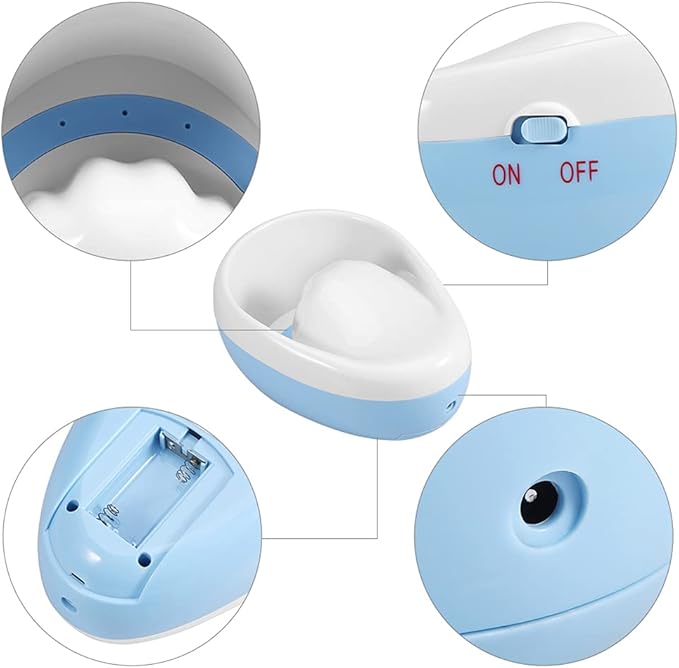 Manicure Bowl,Nail Soaking Bowl,Electric Massage Nail Soaking Bowl for Nail Polish Remove,Dead Skin Softening Beauty Manicure Tool Blue