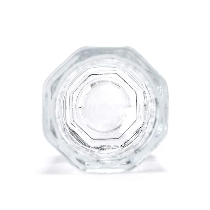 Glass Crystal Dappen Dish with Metal Lid Nail Art Acrylic Powder Nail Art Tools (size-2)