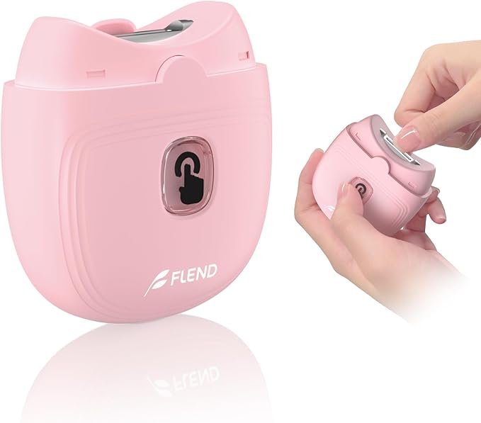 Electric Nail Clipper, Automatic Nail Clipper with 2 Speeds, Rechargeable Nail Clippers with Light, Electric Nail Clippers Nail File Fingernail Trimmer Safety for Babies Kids Adults Seniors Weak Hands