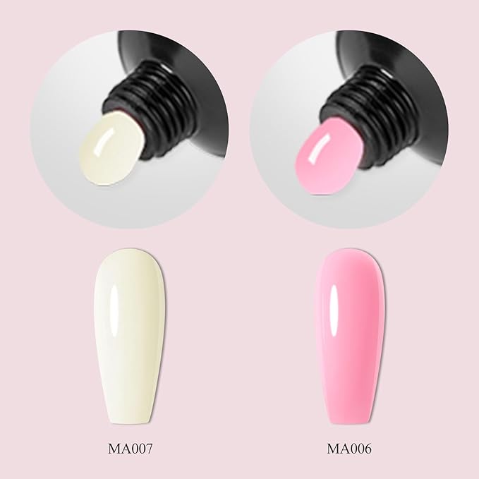 MEET ACROSS Poly Nail Gel 10Pcs Nail Extension Gel Set and Nail Extension Starter Kit for Beginners Nail Art DIY Home Gifts for Women (SET-4, 10pcs)