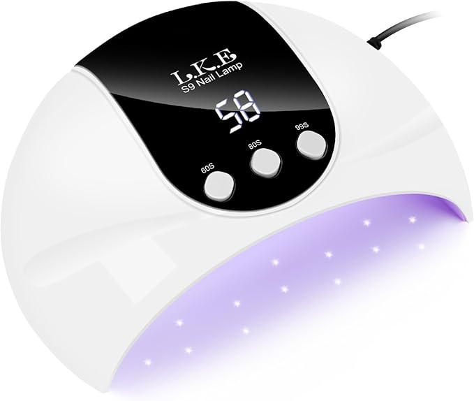 UV Light for Gel Nails,LKE 54W UV LED Nail Lamp with 18 Beads 3 Timer Setting Auto Sensor Nail Dryer Gel Polish Polygel Fast Curing Manicure Professional UV Nail Light Home Salon Nail Tools