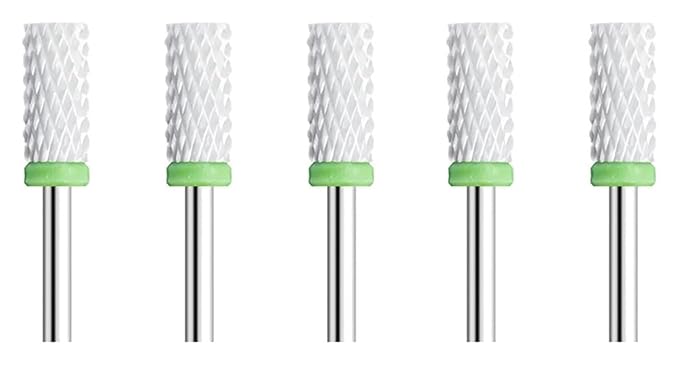 WWJN 5Pc Ceramic Nail Art Drill Bits Rotary Cutter Clean Apparatus for Manicure Nail Milling Machine Accessories Removal Nail Gel Tool
