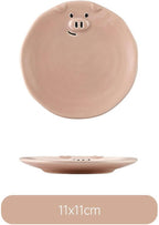 Nordic Style Creative Cute Pink Piglet Dishes, Home Breakfast Ceramic Matte - Image 2