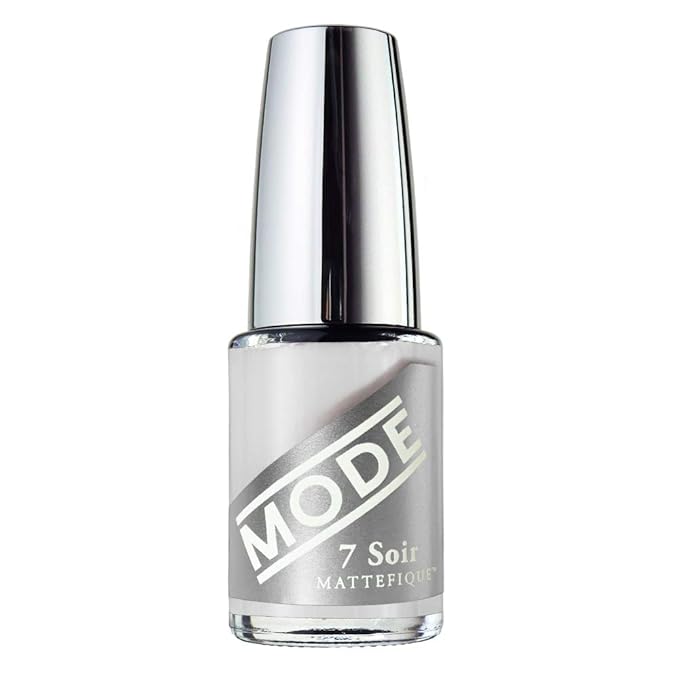 MODE Matte Top Coat Nail Lacquer MATTEFIQUE Fast Dry, Shine-Free, Smooth Velvet Finish Manicure Topper, Vegan Nail Polish, Made in NY USA