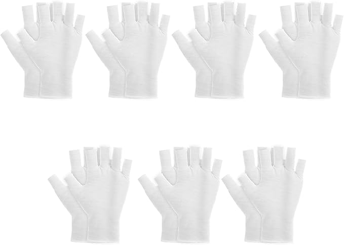 7 Pairs White 100% Cotton Gloves, Moisturizing Gloves for Dry Hands & Overnight Care, Breathable Moisturizing Night Glove for Women & Men