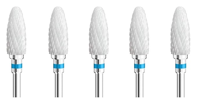 WWJN 5Pc Ceramic Nail Art Drill Bits Rotary Cutter Clean Apparatus for Manicure Nail Milling Machine Accessories Removal Nail Gel Tool