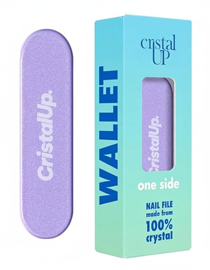 Crystal Nail File 1.6 in, Mini Glass File Ideal for Wallet, Durable, Gentle on Nails, Perfect for Travel, Home, Office and On the Go, Compact for Quick Touch Ups