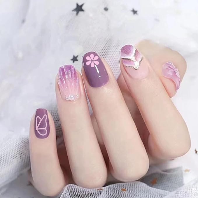 Essentials Nail Art Stamp Pen Set, DIY Nail Art Tools including Flower French Tip Stamp Pen, Stamper with Various Patterns for Everyone who Loves Nail Art