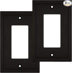 Modern Edge Decorative Wall Plate Switch Plate Outlet Cover, Durable Solid Zinc by HenneBery