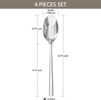 4 Piece Dinner Spoons Set, Stainless Steel Spoons | Forged Stainless Steel - Image 2