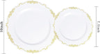 U-QE 100PCS Gold Plates Disposable - Image 2